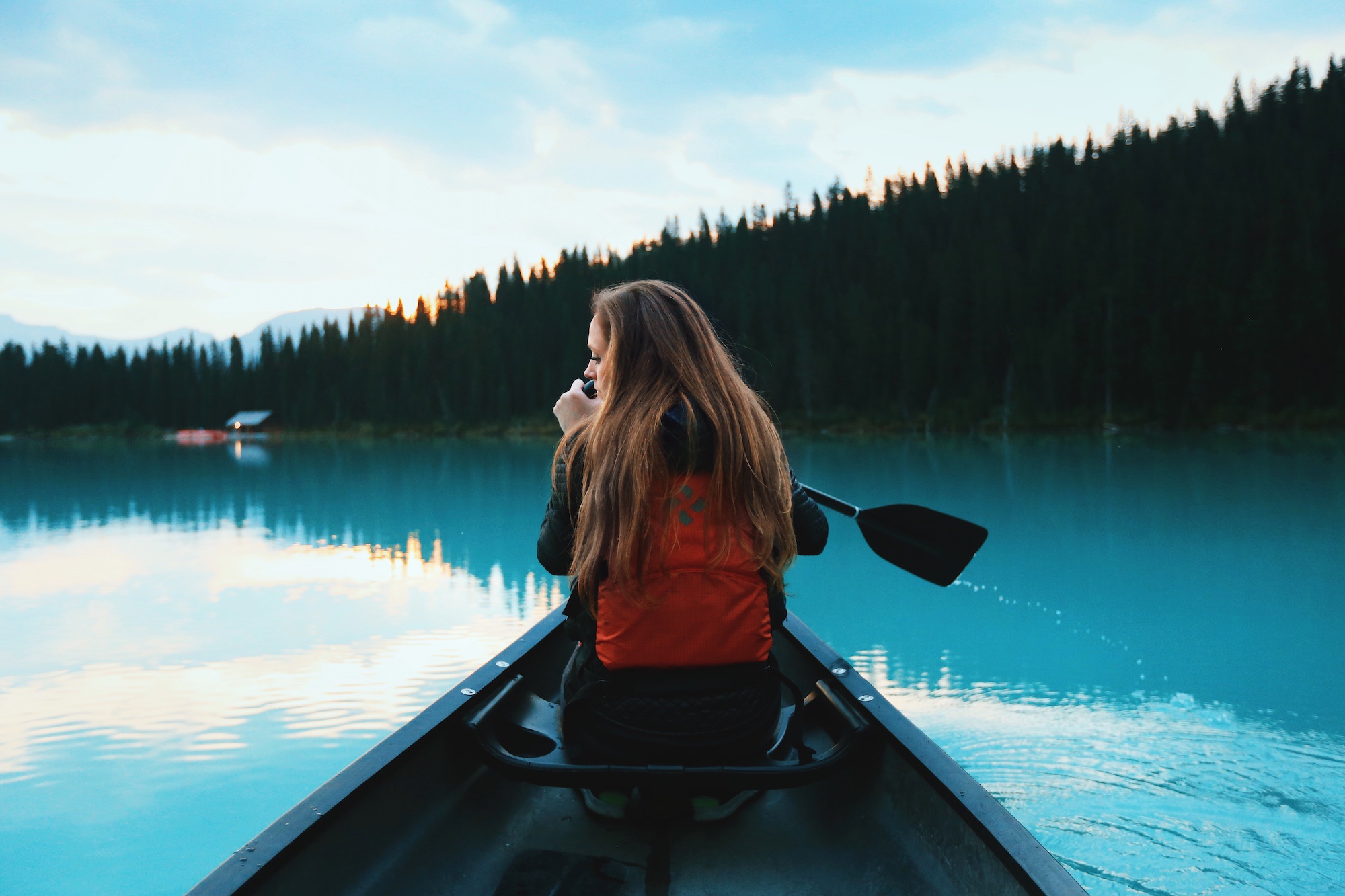 person on a boat