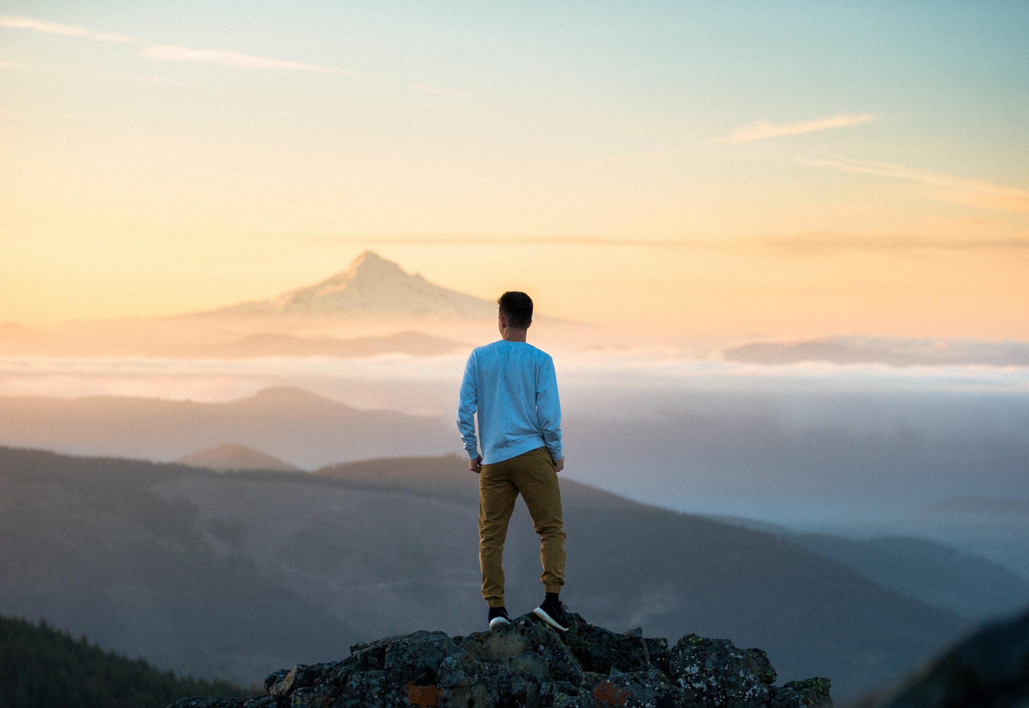 person on a mountain